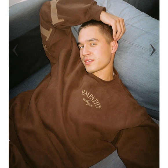 NWT Mayfair Group Empathy Always Espresso Crewneck Sweat Set Oversized XS - Picture 4 of 12